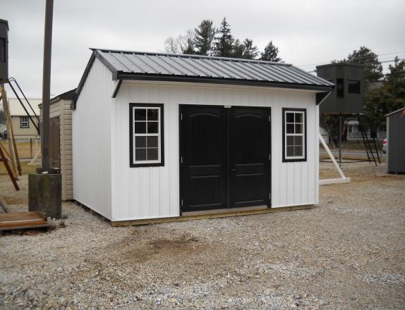 10'x14' Cottage Style Shed / Vertical Board & Batten Vinyl Siding 